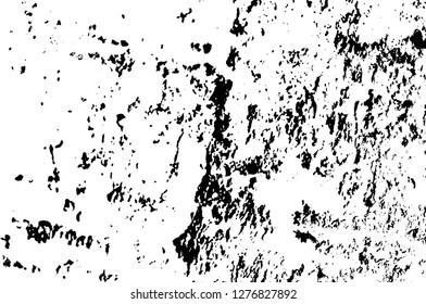 Vector grunge overlay texture. Black and white background. Abstract monochrome image includes a faded effect in dark tones
