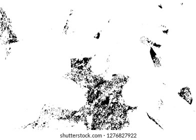 Vector grunge overlay texture. Black and white background. Abstract monochrome image includes a faded effect in dark tones