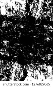Vector grunge overlay texture. Black and white background. Abstract monochrome image includes a faded effect in dark tones