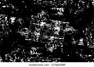 Vector grunge overlay texture. Black and white background. Abstract monochrome image includes a faded effect in dark tones