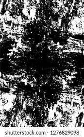 Vector grunge overlay texture. Black and white background. Abstract monochrome image includes a faded effect in dark tones
