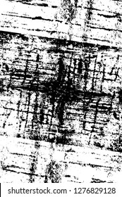 Vector grunge overlay texture. Black and white background. Abstract monochrome image includes a faded effect in dark tones
