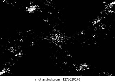 Vector grunge overlay texture. Black and white background. Abstract monochrome image includes a faded effect in dark tones