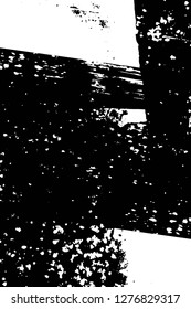 Vector grunge overlay texture. Black and white background. Abstract monochrome image includes a faded effect in dark tones