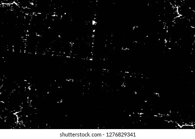 Vector grunge overlay texture. Black and white background. Abstract monochrome image includes a faded effect in dark tones