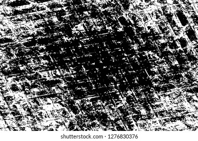 Vector grunge overlay texture. Black and white background. Abstract monochrome image includes a faded effect in dark tones