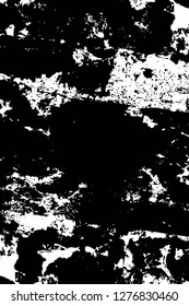 Vector grunge overlay texture. Black and white background. Abstract monochrome image includes a faded effect in dark tones