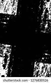 Vector grunge overlay texture. Black and white background. Abstract monochrome image includes a faded effect in dark tones