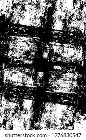 Vector grunge overlay texture. Black and white background. Abstract monochrome image includes a faded effect in dark tones