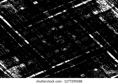 Vector grunge overlay texture. Black and white background. Abstract monochrome image includes a faded effect in dark tones