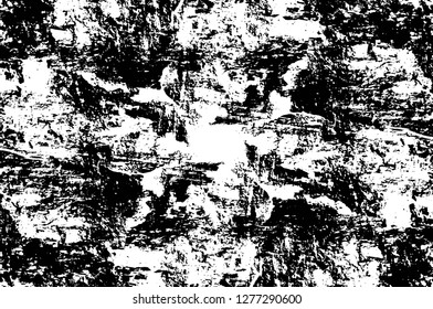 Vector grunge overlay texture. Black and white background. Abstract monochrome image includes a faded effect in dark tones