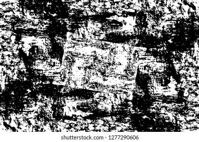 Vector grunge overlay texture. Black and white background. Abstract monochrome image includes a faded effect in dark tones