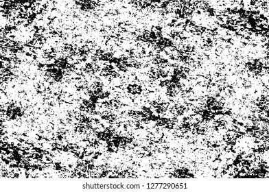 Vector grunge overlay texture. Black and white background. Abstract monochrome image includes a faded effect in dark tones
