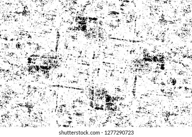 Vector grunge overlay texture. Black and white background. Abstract monochrome image includes a faded effect in dark tones