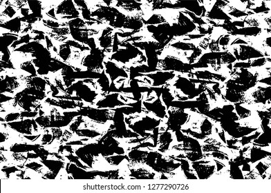 Vector grunge overlay texture. Black and white background. Abstract monochrome image includes a faded effect in dark tones