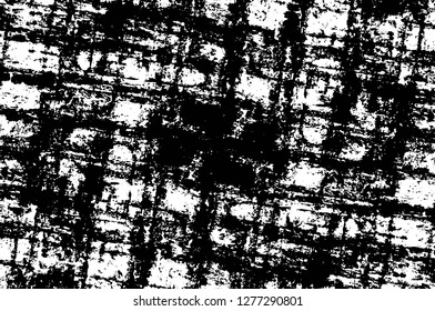 Vector grunge overlay texture. Black and white background. Abstract monochrome image includes a faded effect in dark tones