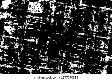 Vector grunge overlay texture. Black and white background. Abstract monochrome image includes a faded effect in dark tones