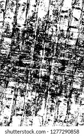 Vector grunge overlay texture. Black and white background. Abstract monochrome image includes a faded effect in dark tones