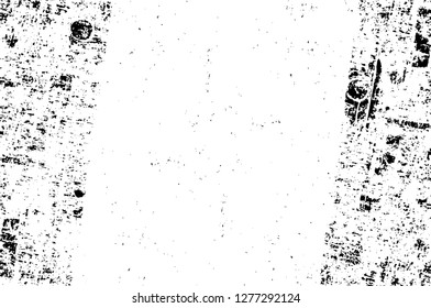 Vector grunge overlay texture. Black and white background. Abstract monochrome image includes a faded effect in dark tones