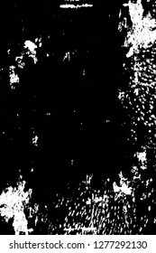 Vector grunge overlay texture. Black and white background. Abstract monochrome image includes a faded effect in dark tones