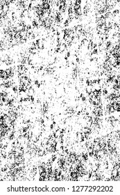 Vector grunge overlay texture. Black and white background. Abstract monochrome image includes a faded effect in dark tones
