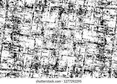 Vector grunge overlay texture. Black and white background. Abstract monochrome image includes a faded effect in dark tones