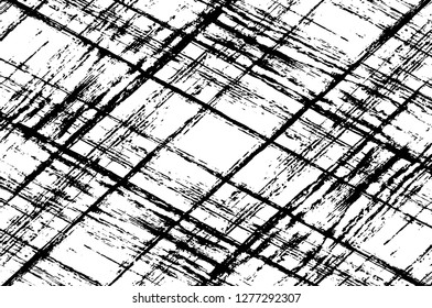 Vector grunge overlay texture. Black and white background. Abstract monochrome image includes a faded effect in dark tones