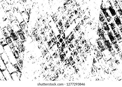 Vector grunge overlay texture. Black and white background. Abstract monochrome image includes a faded effect in dark tones