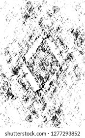Vector grunge overlay texture. Black and white background. Abstract monochrome image includes a faded effect in dark tones