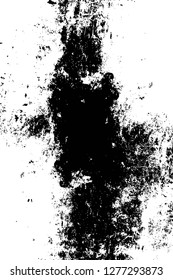 Vector grunge overlay texture. Black and white background. Abstract monochrome image includes a faded effect in dark tones