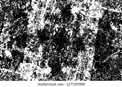 Vector grunge overlay texture. Black and white background. Abstract monochrome image includes a faded effect in dark tones