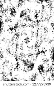 Vector grunge overlay texture. Black and white background. Abstract monochrome image includes a faded effect in dark tones
