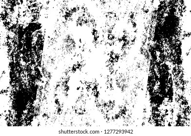 Vector grunge overlay texture. Black and white background. Abstract monochrome image includes a faded effect in dark tones