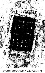 Vector grunge overlay texture. Black and white background. Abstract monochrome image includes a faded effect in dark tones