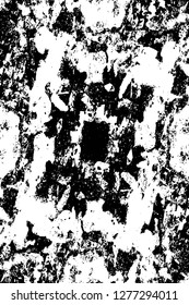 Vector grunge overlay texture. Black and white background. Abstract monochrome image includes a faded effect in dark tones