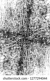 Vector grunge overlay texture. Black and white background. Abstract monochrome image includes a faded effect in dark tones