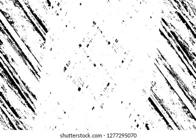 Vector grunge overlay texture. Black and white background. Abstract monochrome image includes a faded effect in dark tones