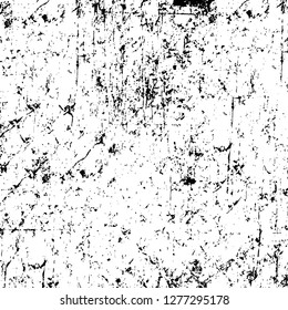 Vector grunge overlay texture. Black and white background. Abstract monochrome image includes a faded effect in dark tones