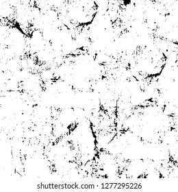 Vector grunge overlay texture. Black and white background. Abstract monochrome image includes a faded effect in dark tones