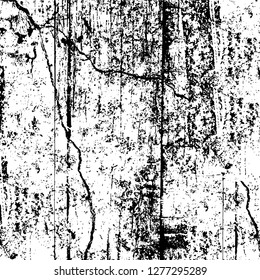 Vector grunge overlay texture. Black and white background. Abstract monochrome image includes a faded effect in dark tones