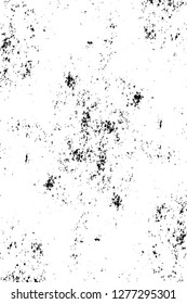 Vector grunge overlay texture. Black and white background. Abstract monochrome image includes a faded effect in dark tones