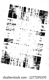 Vector grunge overlay texture. Black and white background. Abstract monochrome image includes a faded effect in dark tones