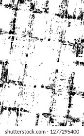 Vector grunge overlay texture. Black and white background. Abstract monochrome image includes a faded effect in dark tones