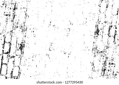 Vector grunge overlay texture. Black and white background. Abstract monochrome image includes a faded effect in dark tones