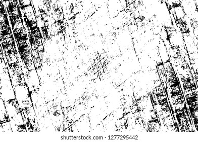 Vector grunge overlay texture. Black and white background. Abstract monochrome image includes a faded effect in dark tones