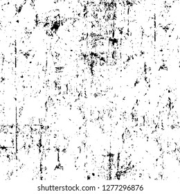Vector grunge overlay texture. Black and white background. Abstract monochrome image includes a faded effect in dark tones
