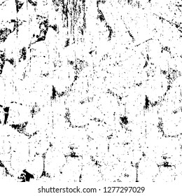 Vector grunge overlay texture. Black and white background. Abstract monochrome image includes a faded effect in dark tones