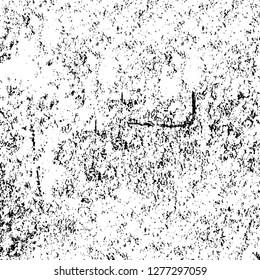Vector grunge overlay texture. Black and white background. Abstract monochrome image includes a faded effect in dark tones