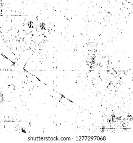 Vector grunge overlay texture. Black and white background. Abstract monochrome image includes a faded effect in dark tones