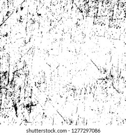 Vector grunge overlay texture. Black and white background. Abstract monochrome image includes a faded effect in dark tones
